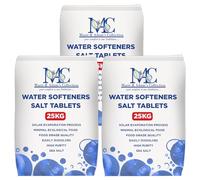 MAC Marie & Adam's Collection 25 Kg Salt Tablets | Water Softener | Food Grade | Compatible to All Water Softener Machines 100% Genuine British Salt Tablet, 3 Bags