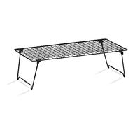 MAC Metal & Steel Shoe Rack - Foldable Organizer, Light Weight Bench, 1 Tier Small Storage for Living Room, Bedroom - Fancy Shoes Wardrobe, Grey, 58x27x17 CM