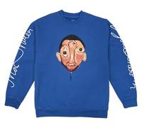 Mac Miller Unisex's Official Merch Balloonerism Long Sleeve Crewneck Sweater Pullover, Blue, S