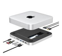 Mac Mini Docking Station, USB C hub 10Gbps SD/TF Card Reader, 2.5 inch HDD SATA Port, Mac Mini Dock Compatible with Mac Mini 2018/2020
