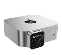 Mac Mini M4 Dock | 6-Port USB-C Hub with Dual 10Gbps Adapters, 2 * 10G USB-C, 2 * 10G USB-A/SD TF 3.0 Card Reader | High-Speed Data Transfer & Multi-Device Connectivity for Mac mini M4 and M4 Pro 2024