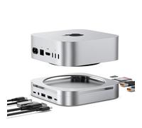 Mac mini M4 Dock with NVMe SSD Enclosure, Mac mini M4 Hub 4K@60Hz HDMI, 2x10Gbps USB A, 1x5Gbps USB A, USB-C Charge, SD/TF, Audio 3.5mm, Macmini Stand Docking Station for Mac mini M4/M4 Pro