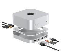 Mac Mini M4 Dock with NVMe SSD Enclosure (up to 8TB) - Aluminium Hub and Stand and HDMI port for Mac Mini M4 / M4 Pro 2024 - Mac Mini Dock with 10Gbps, USB 3.0 & 2.0 Ports, SD/TF, HDMI 4K60HZ