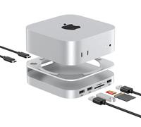 Mac Mini M4 Dock with NVMe SSD Enclosure (up to 8TB) - Aluminium Hub and Stand and Hub for Mac Mini M4 M4 Pro 2024 - Dock with USB 3.0 & 2.0 Ports,10Gbps, SD/TF Card Readers