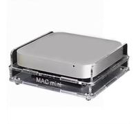 MAC Mini Mount,Mini Cooling Fan Design,Super Strong Wind Modification Chassis,Equipped with a 5.5 Inches Silent Fan for Heat Sink,USB Power Supply(Transparent)