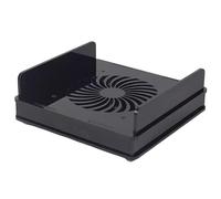 Mac mini Mount,Mini Cooling Fan Design,Super Strong Wind Modification Chassis,Equipped with a 5.5 Inches Silent Fan for Heat Sink,USB Power Supply(Black)