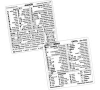 Mac OS Shortcut Stickers Pack of 10 - Clear/Black