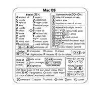 Mac OS Shortcuts Sticker, Keyboard Stickers for Mac OS, No Residue Laminated Vinyl MacBook Shortcut Clear Sticker, MacBook Stickers for 13-16" Air & Pro