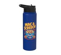 Mac & Screech Fun Halloween Pasta Theme Stainless Steel Insulated Water Bottle