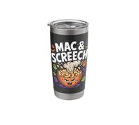 Mac & Screech Funny Halloween Pasta Ghost Stainless Steel Insulated Tumbler