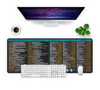 Mac Shortcut Keys Mouse Mat, Large Gaming Mouse Mat XL Desk Mat 31.5x11.8x0.12 inch Large Desk Pad Office Desk Accessories Black Mouse Pad Memorandum (Mac Shortcut Keys)