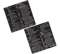Mac Shortcuts Sticker (OS + Excel & Word), Afterplug Keyboard Shortcuts Vinyl Sticker for 13-16 inch MacBook Pro/Air, No Residue (Black with White Letters, 1-Pack)