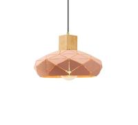 Mac Single Head Chaner Color Wooden LampShade Nordic Wrought Iron Fixtures Pendant Lamp Modern Adjustable Small Hanging Light E27E26 Base,for Dining Room,Living Room,Bar