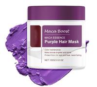 Maca Essence Purple Hair Mask, Maca Purple Hair Mask, Collagen Hair Mask, Purple Moisturizing Conditioner Neutralizes Brass and Yellow Tones for Blonde & Silver & Gray Hair (1pc)