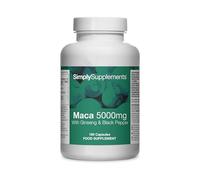 Maca Root 5000mg | with Added Ginseng & Black Pepper | 180 Capsules | Made & Tested in The UK