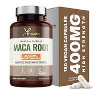 Maca Root Capsules 4000mg, 180 Vegan High Strength Peruvian Black Maca Extract Capsules, Natural Booster, Sexual Health Supplement for Men and Women - Made in The UK by YrHealth