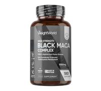 Weight World Maca Root Capsules 5550mg - Black & Yellow Maca, L-Arginine & Panax Ginseng - 6 Month