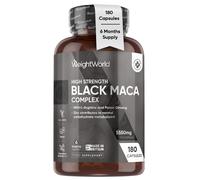 Weight World Maca Root Capsules 5550mg - Black & Yellow Maca, L-Arginine & Panax Ginseng - 6 Month