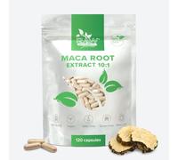 Maca Root Extract 10:1 - 500 mg - 120 Capsules | 4 Moths Supply | Vegan HPMC Capsules | GMO & Gluten Free | Raw Powders