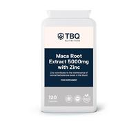Maca Root Extract 5000mg Equivalent with Zinc 120 Capsules | High Strength | Food Supplement | UK Packed