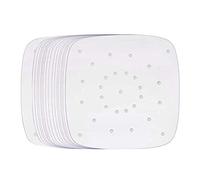 Macabolo 100 Pack Square Air Fryer Paper Liners Non-Stick Steamer Pads Perforated Parchment Paper for Air Fryer, Steaming Basket