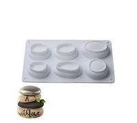 Macabolo Cake Mould, 3D Cobblestone Shaped Silicone Baking Mould Pastry Fondant Chocolate Decoration Mould Dessert Making Tool