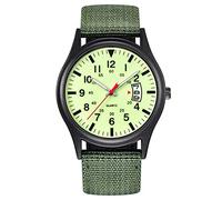 Macabolo men's army tactical field sport analogue watch, work watch, waterproof, outdoor casual quartz wrist watch for men, hellgrün, Strap.
