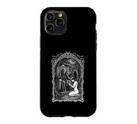 Macabre Grim Reaper on Throne with Kneeling Woman and a Rose Case for iPhone 11 Pro