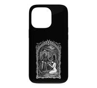 Macabre Grim Reaper on Throne with Kneeling Woman and a Rose Case for iPhone 13 Pro