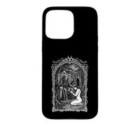 Macabre Grim Reaper on Throne with Kneeling Woman and a Rose Case for iPhone 15 Pro Max