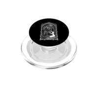Macabre Grim Reaper on Throne with Kneeling Woman and a Rose PopSockets PopGrip for MagSafe