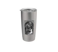 Macabre Grim Reaper on Throne with Kneeling Woman and a Rose Stainless Steel Insulated Tumbler