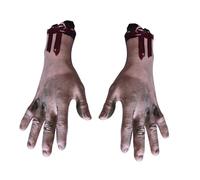Macabre Halloween Decorations - False Members, Bloody Accessories | Simulacres of Trench Hands, Scary Latex Arm for Crime Scenes, Dark Atmosphere on the Door or Stairs, Don't Look for