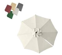 MACAGGTNTU 10' Patio Umbrella Replacement Canopy Round Cantilever Umbrella Canopy Cover For 8 Ribs, Outdoor Offset Umbrella Top Replacement Cloth(Beige)