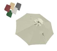 MACAGGTNTU 10' Patio Umbrella Replacement Canopy Round Cantilever Umbrella Canopy Cover For 8 Ribs, Outdoor Offset Umbrella Top Replacement Cloth(Taupe)