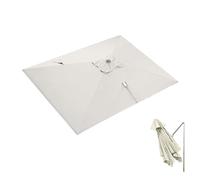 MACAGGTNTU 10'x10' Cantilever Offset Umbrella Replacement Canopy Square Patio Umbrella Replacement Cloth 8 Ribs Parasol Top Cover Fabric UV Protective(Beige,250x250cm/8x8ft)