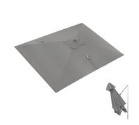 MACAGGTNTU 10'x10' Cantilever Offset Umbrella Replacement Canopy Square Patio Umbrella Replacement Cloth 8 Ribs Parasol Top Cover Fabric UV Protective(Grey,300x300cm/10x10ft)