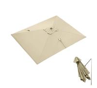 MACAGGTNTU 10'x10' Cantilever Offset Umbrella Replacement Canopy Square Patio Umbrella Replacement Cloth 8 Ribs Parasol Top Cover Fabric UV Protective(Khaki,300x300cm/10x10ft)
