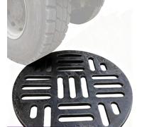 MACAGGTNTU 12" 14" 16" 20" Garden Drain Cover Sewer Drainage Grates Round Replacement Cast Iron Drain Grate Outdoor Trench Drain Cover(35cm(13.8"))