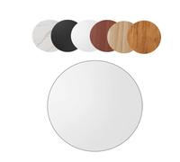 MACAGGTNTU 16 20 24 Inch Solid Wood Tabletop For Dining Table，Round Coffee TableTop, Smooth Home Table Top For Outdoor Garden Table(White,28inch(70cm))