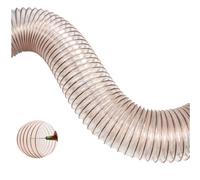 MACAGGTNTU 3.3 19 26 33ft Long PU Dust Collection Hose 4 5 6 8in Flexible Clear PU Fume Hose Dust Collection Fittings Dust Collector Accessories for Woodworking(5m/16.4ft,75mm-2.95in)