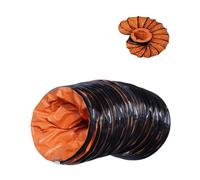 MACAGGTNTU 3 6 10 16 32ft Ducting Hose 6 8 10 12 14 16 18 20 22 24in PVC Flexible Duct Hose Dryer Vent Hose with Adjustable Rope and D-Ring, Easy Storage(2m(6.6ft),200mm/8")