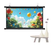 MACAGGTNTU Ceiling Mounted Projector Screen Pull Down 30" 40" 50" 60" 72" Home Theater Projection Screen 4K HD Portable Movie Screen(4:3,40inch)