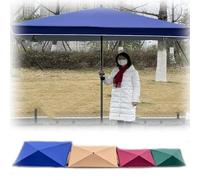 MACAGGTNTU Large Patio Umbrella 8ft 9ft 10ft 10.5ft Rectangular Market Umbrella For Garden, Lawn, Yard, Poolside, Outdoor Table Umbrella With Height Adjustable(Blue,3.0x3.0m/10x10ft)