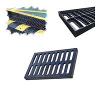 MACAGGTNTU Outdoor Drain Cover Cast Iron Drain Grate 20x8 20x14 20x20 24x24 Channel Drainage Grate Black Rectangle Metal Sewer Cover For Foot Traffic(50x35x3cm-20x14x1.2in)