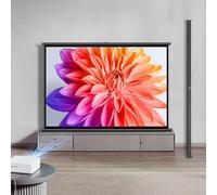 MACAGGTNTU Outdoor Floor Standing Projector Screen 20in 30in 40in 50in Manual Pull Up Projection Screen Retractable Tabletop Movie Screen(20inch-4:3)