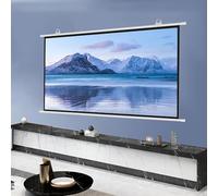 MACAGGTNTU Projector Screen 30 40 50 60 72 Inch Home Theater Movie Screen Pull Down Projector Screen Hanging 4K HD Movie Screen, 16:9 Format(4:3,50inch)