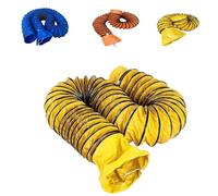 MACAGGTNTU PVC Duct Hosing 16 19 26 32ft Flexible Duct Hose with D-Ring & Ajustable Rope, 6" 8" 12" 14" 16" Ducting Hose Retractable Air Ducting(Yellow,2m-6in)