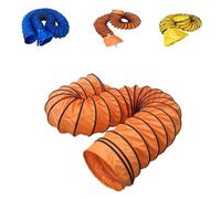 MACAGGTNTU PVC Duct Hosing 16 19 26 32ft Flexible Duct Hose with D-Ring & Ajustable Rope, 6" 8" 12" 14" 16" Ducting Hose Retractable Air Ducting(Orange,3m-8in)