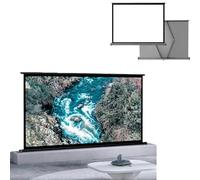MACAGGTNTU Small Table Top Projection Screen 20in 30in 40in Manual Pull Up Mobile Movies Screen Retractable Floor Standing Projector Screen For Outdoor(16:9,30inch)